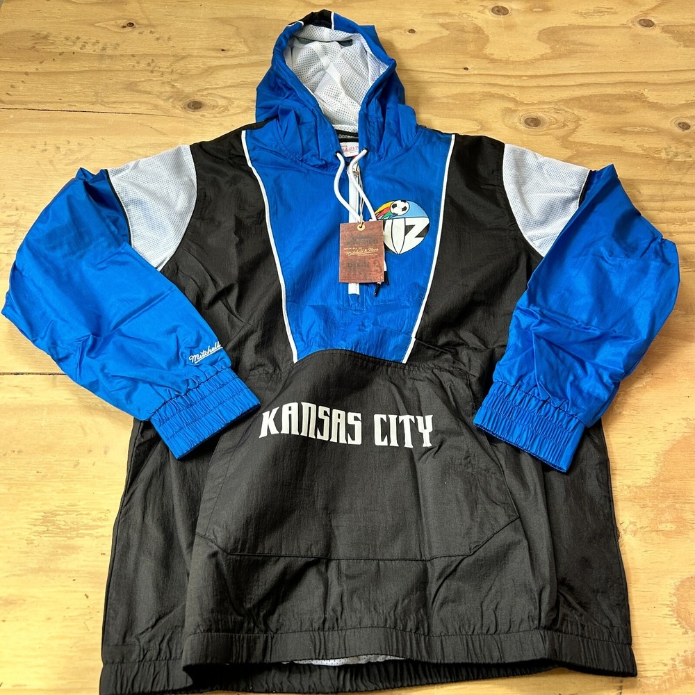 Mitchell and Ness MLS Kansas City Wiz Rain Jacket - MENS LARGE New With Tags